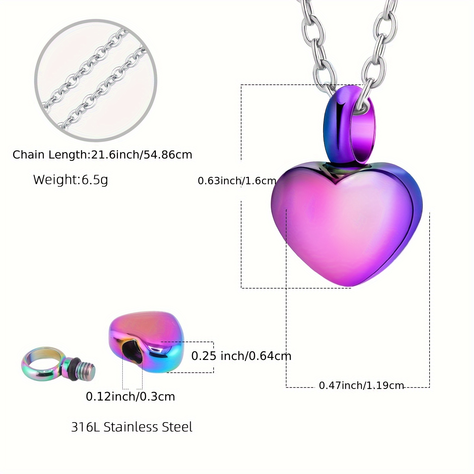Custom Mini Heart Urn Necklace — Personalized Memorial Gift